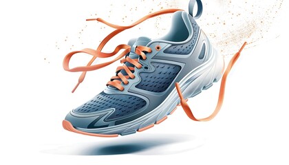 Wall Mural - running shoes isolated on white background. clipping path included in file.