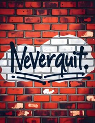 Never quit Motivational quotes. Inspirational quote for your opportunities. Inspiring typography motivation quotes for wall decoration, postcards, posters or brochures