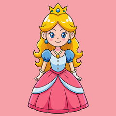 Wall Mural - vector illustration of cute beautyfull princess