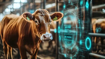 Poster - photograph of an iot powered system that manages feeding schedules in a smart farm setting leveragin