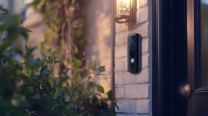 Poster - a smart doorbell featuring iot that displays real time video on a connected smartphone providing enh