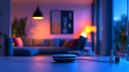 Poster - smart home hub controlling internet of things devices for lighting security and temperature automati