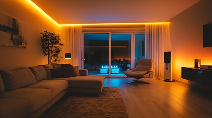 Poster - intelligent lighting system dynamically adapting to seamlessly enhance ambiance and atmosphere in a 