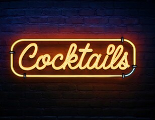 Wall Mural - realistic isolated vector neon sign word wall decoration suited nightclubs happy hours bars