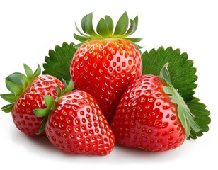 Wall Mural - strawberry isolated white background