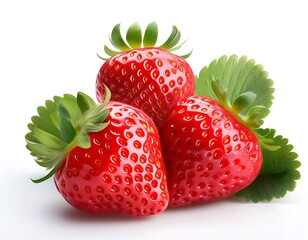 Wall Mural - strawberry isolated white background