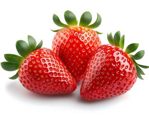 Wall Mural - strawberry isolated white background