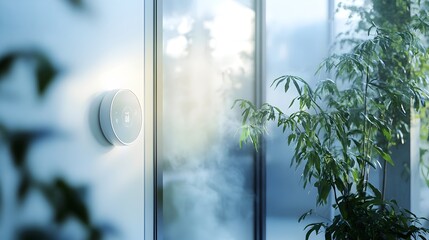 Poster - photograph showcasing iot sensors designed to monitor indoor air and temperature levels with ample c