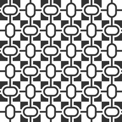 Poster - Seamless geometric pattern - monochrome print