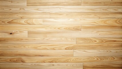 Wall Mural - Light wood floor with a smooth finish and natural grain patterns