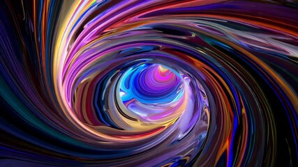 Poster - Colorful swirling abstract design in vibrant purple and blue tones, showcasing dynamic movement