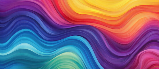 Canvas Print - Abstract Colorful Waves.