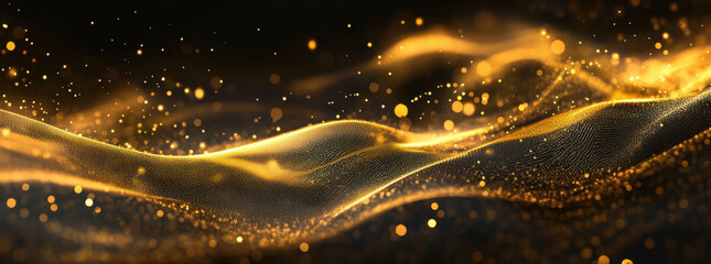 Canvas Print - Golden Sparkles Abstract.