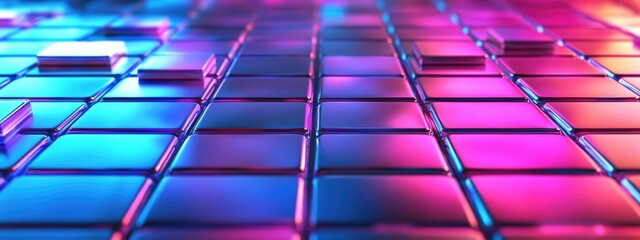 Poster - 3D rendering of a tile background and floor