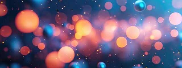 Poster - 3D rendering of a bokeh blur background