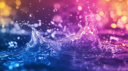 Canvas Print - Water Splash Bokeh.