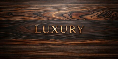 Poster - Dark ebony wood background with exclusive natural texture, perfect for luxury designs
