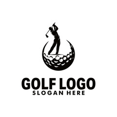 Poster - golf sport logo template design illustration