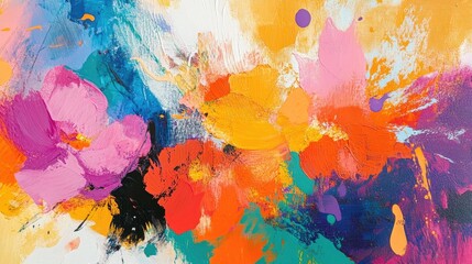 Poster - Embrace the Playfulness of a Vibrant Color Explosion Against a Charming Abstract Backdrop