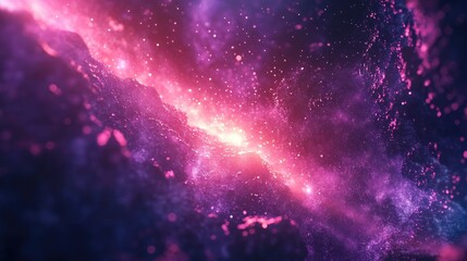 Poster - Vibrant 3D depiction of radiant beams illuminating a dark space