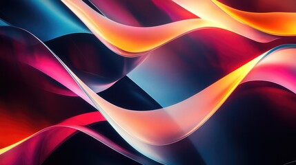 Poster - Modern abstract backdrop featuring luminous effects