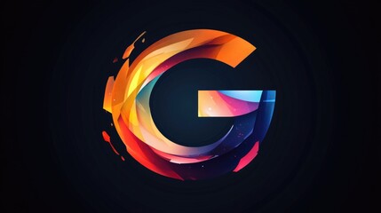 Poster - Stylized letter G logo design