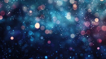 Poster - Vibrant shimmering out of focus backdrop resembling a night sky