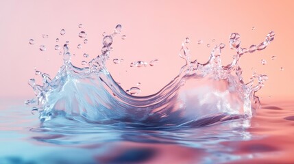 Poster - Fluid splash 3D illustration and rendering