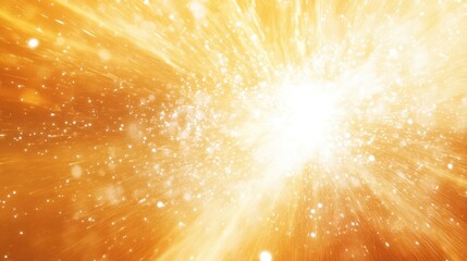 Poster - Panoramic banner featuring a burst of radiant white light against an orange backdrop