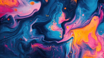 Poster - Vibrant Abstract Fluid Artwork