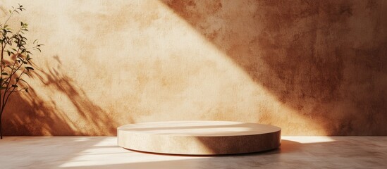 Poster - Minimalist abstract scene for 3D render of a product display podium