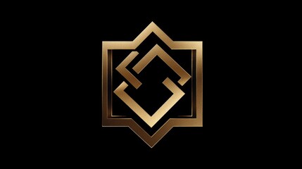 Poster - Elegant rectangular and square abstract geometric logo design concept featuring letter combinations
