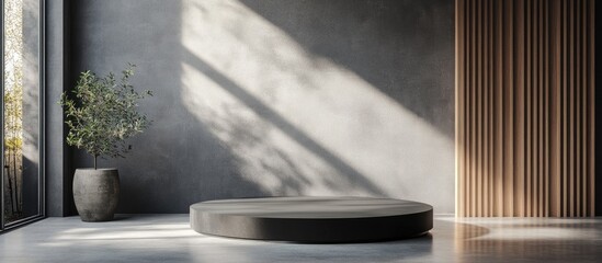 Aufkleber - Abstract 3D render of a winner s podium in a modern room setting