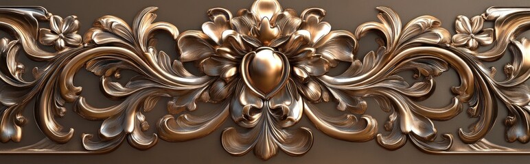 Poster - Stylish 3D rendered decorative wall panel for interior design
