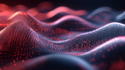 Poster - A close-up of a digital representation of electromagnetic wave patterns, showing the wave frequency and amplitude on a sleek, modern interface.