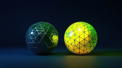 Two Geometric Spheres in a Dark Setting