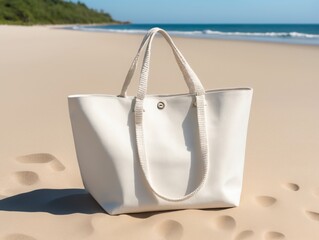 beach bag on the beach