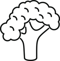 Poster - this simple broccoli icon represents the concept of healthy eating