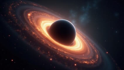 Wall Mural - Black hole in galaxy center