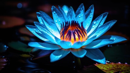 Water Lily Bloom in the Night