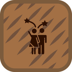 Poster - Couple Celebrate Icon Design