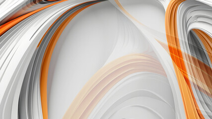 orange silver curve lines on grey background empty space for text