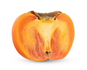 persimmon slice isolated on  transparent png