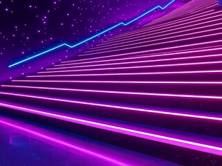 Poster - Background of light and reflection on a futuristic podium