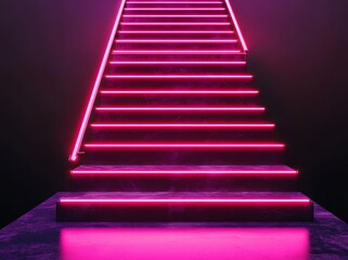 Poster - Dark futuristic podium with reflections and light