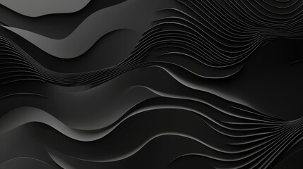 Poster - A luxurious black line background complements the abstract illustration.