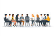 © Oksana - Office business meeting flat illustration isolated on white background