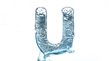 Poster - Liquid Water Forms a Letter U Generative AI
