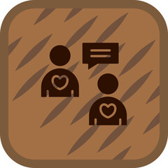 Sticker - Gossiping Vector Icon Design