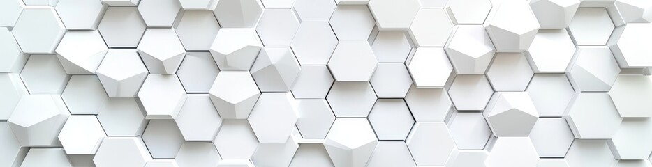 Wall Mural - Detailed hexagon pattern. Geometric abstract background with simple hexagonal elements. Incorporated into medical, technology, or science design.